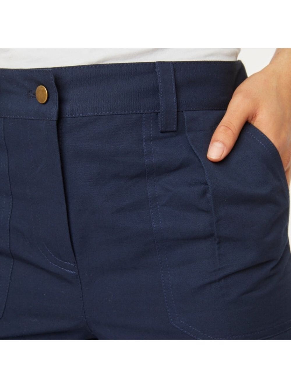 Roller Rabbit Loa Pants Navy Cotton Linen Straight Leg Women’s 10 NWT - Picture 7 of 12